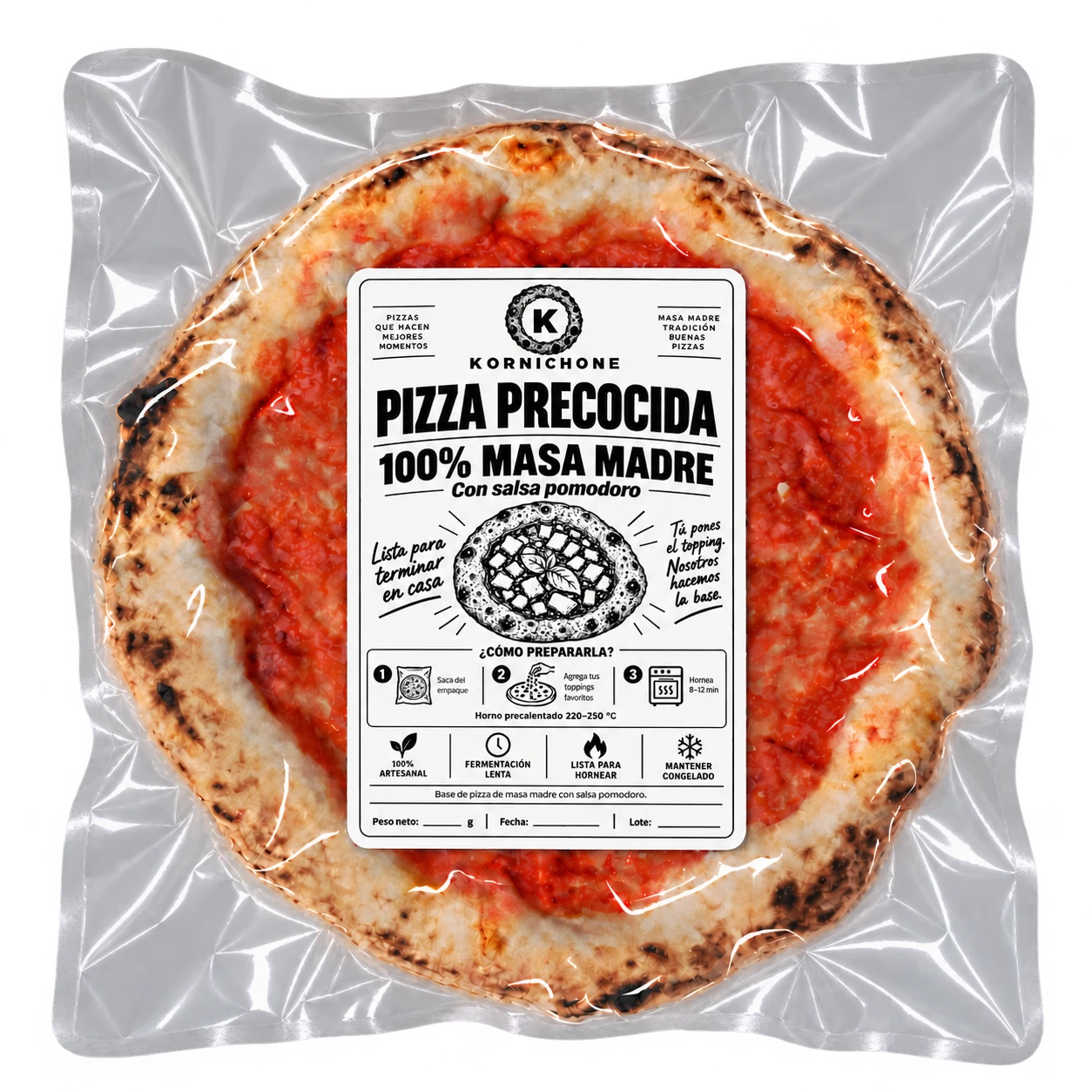 Pizza precocida · La Pomodoro